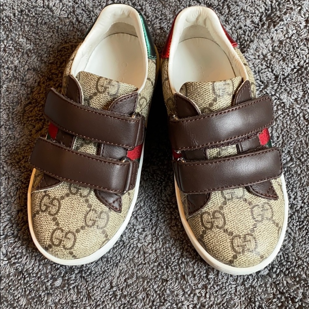 Kids Gucci Ace Velcro sneakers